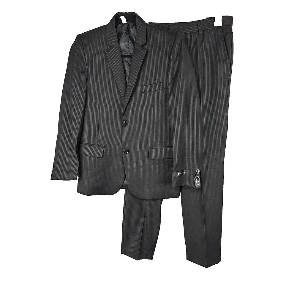 Tazio Boys Formal‎ Dress Black Suit 2-Pieces Set Size 14 NWT