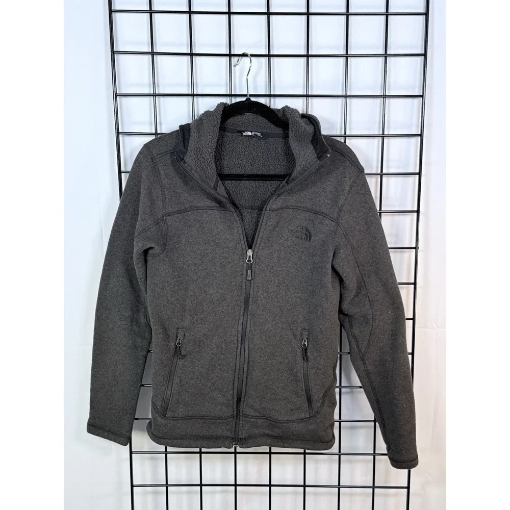 The North Face‎ Full Zip Hooded Jacket Mens S Gray Activewear Outdoor Fleece