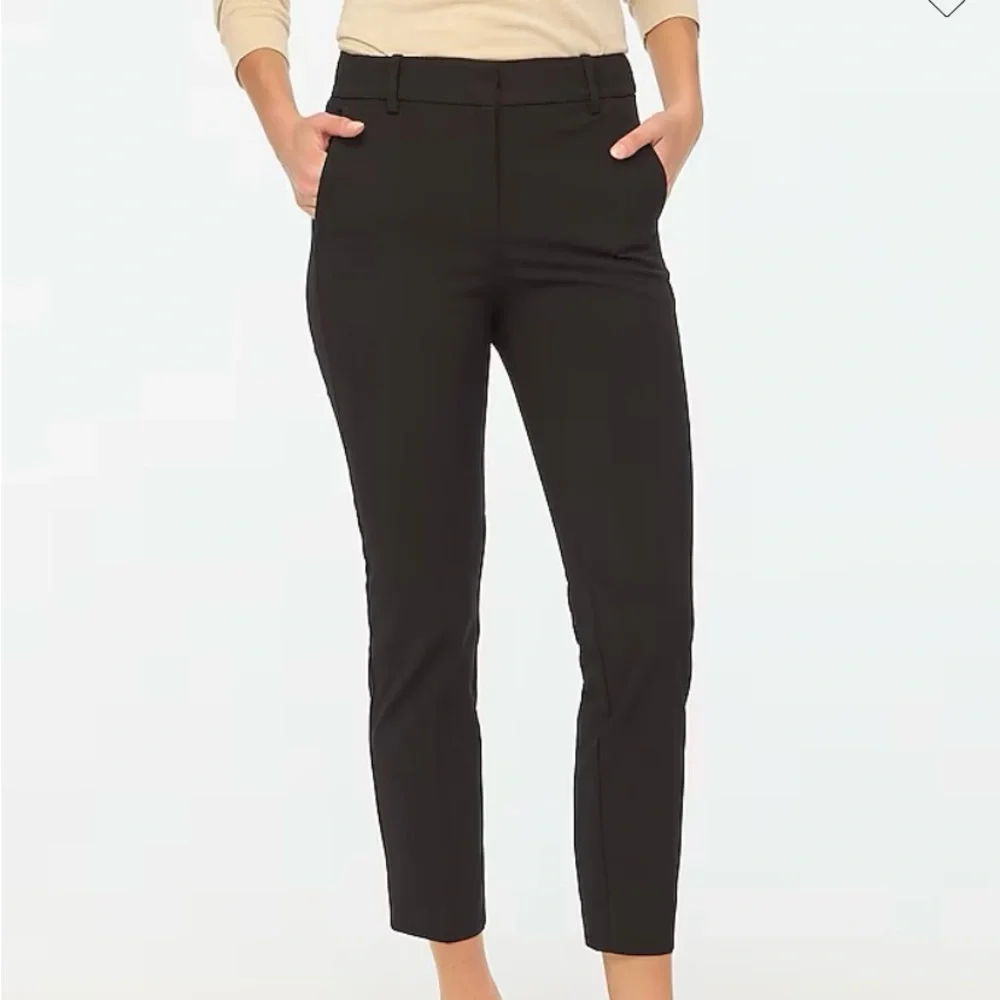 J.Crew Cameron Pant Black Four-Season Stretch Slim Crop Trouser Size 10