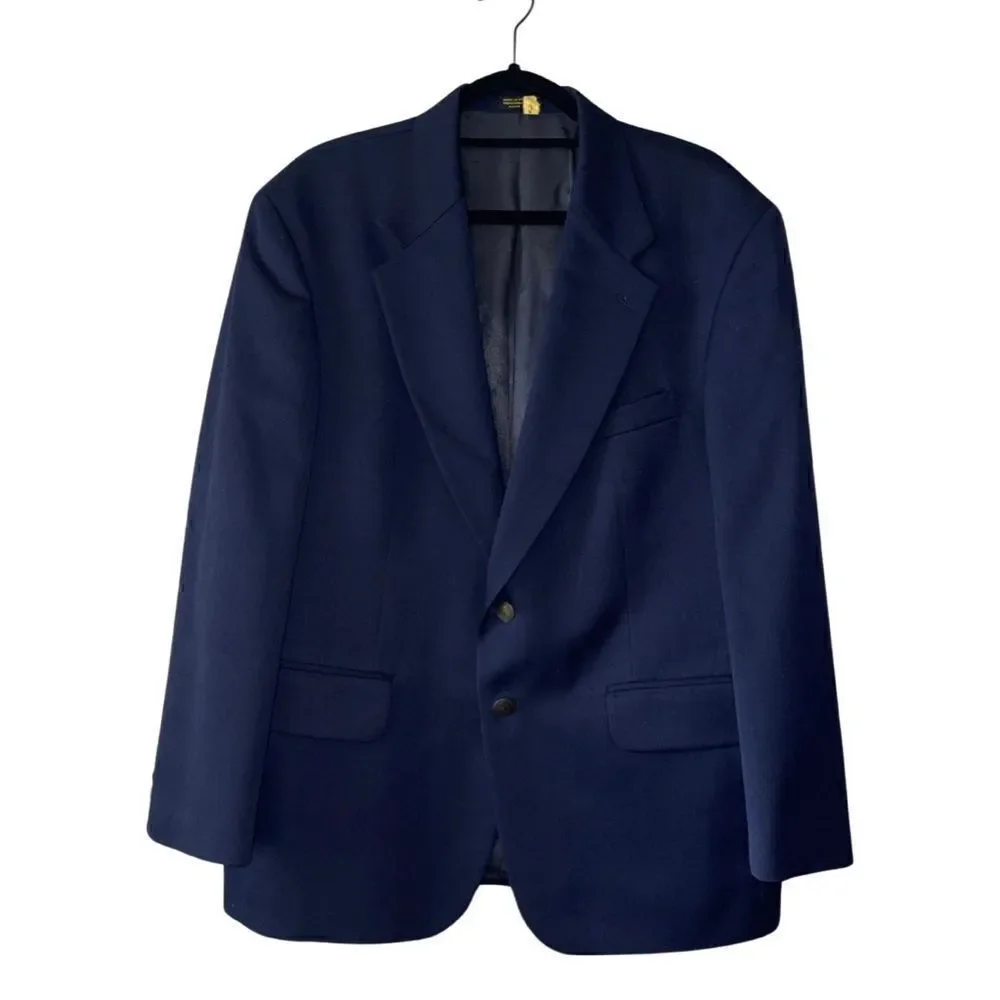 OSCAR DE LA RENTA Navy Blue Blazer Size 44R