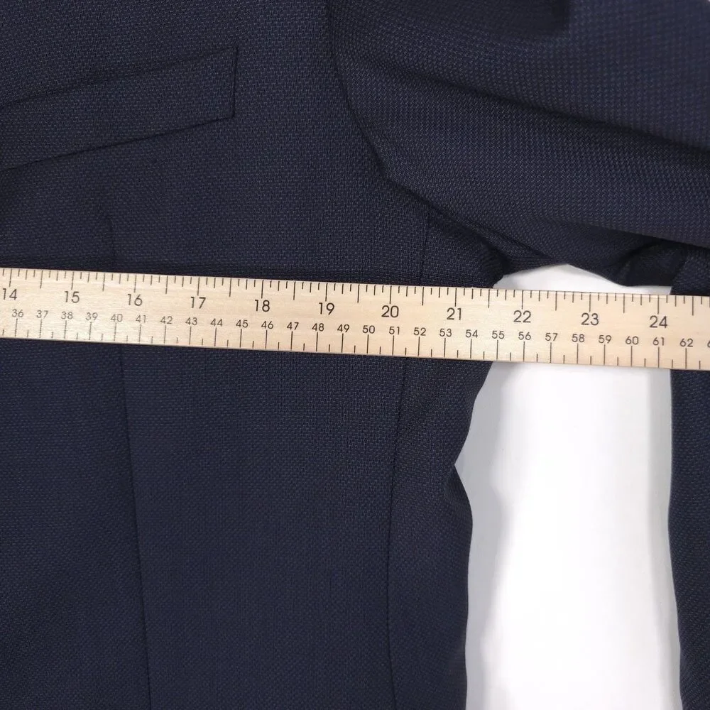 HUGO BOSS Mens Sport Coat Blazer‎ 46R Navy Virgin Wool THE GRAND US 10136292