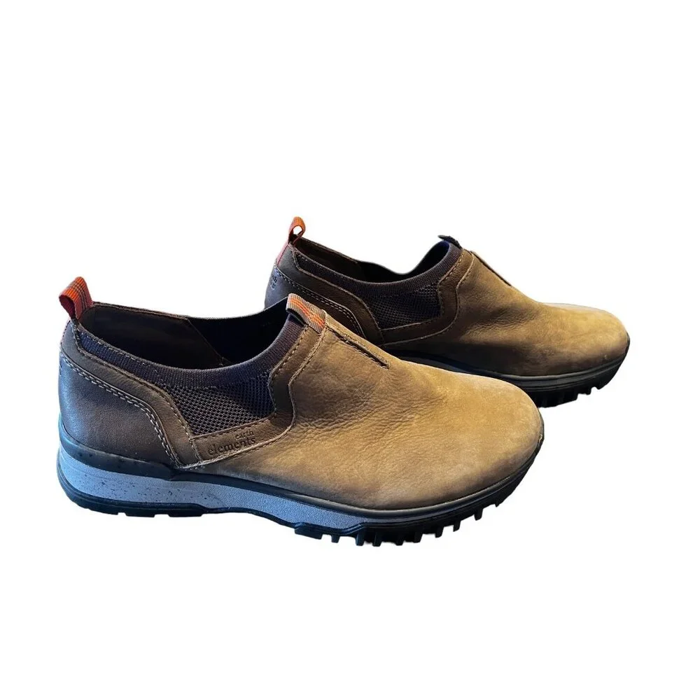 Earth Elements Men’s Size 9.5 Shoes Taupe Slip-Ons Suede  Padded Insoles Vents