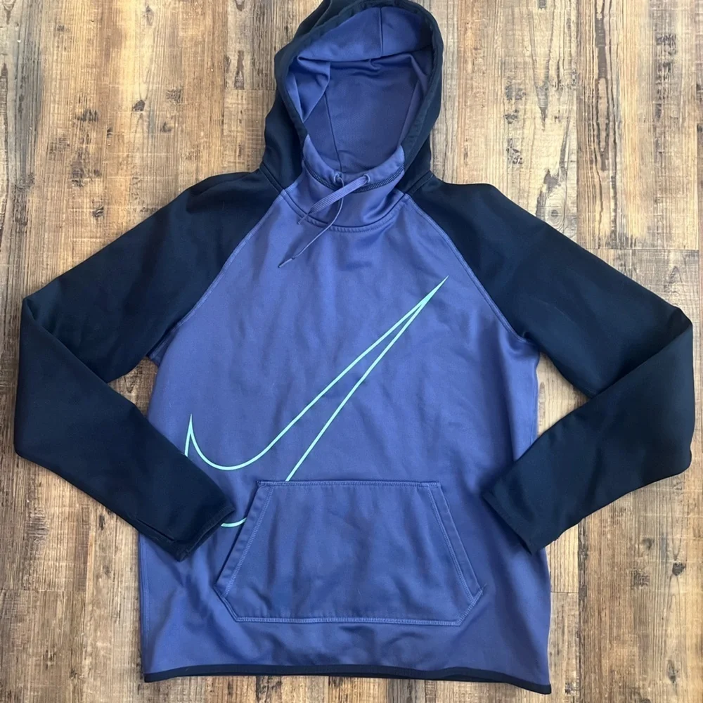 Nike Blue and Black Hoodie