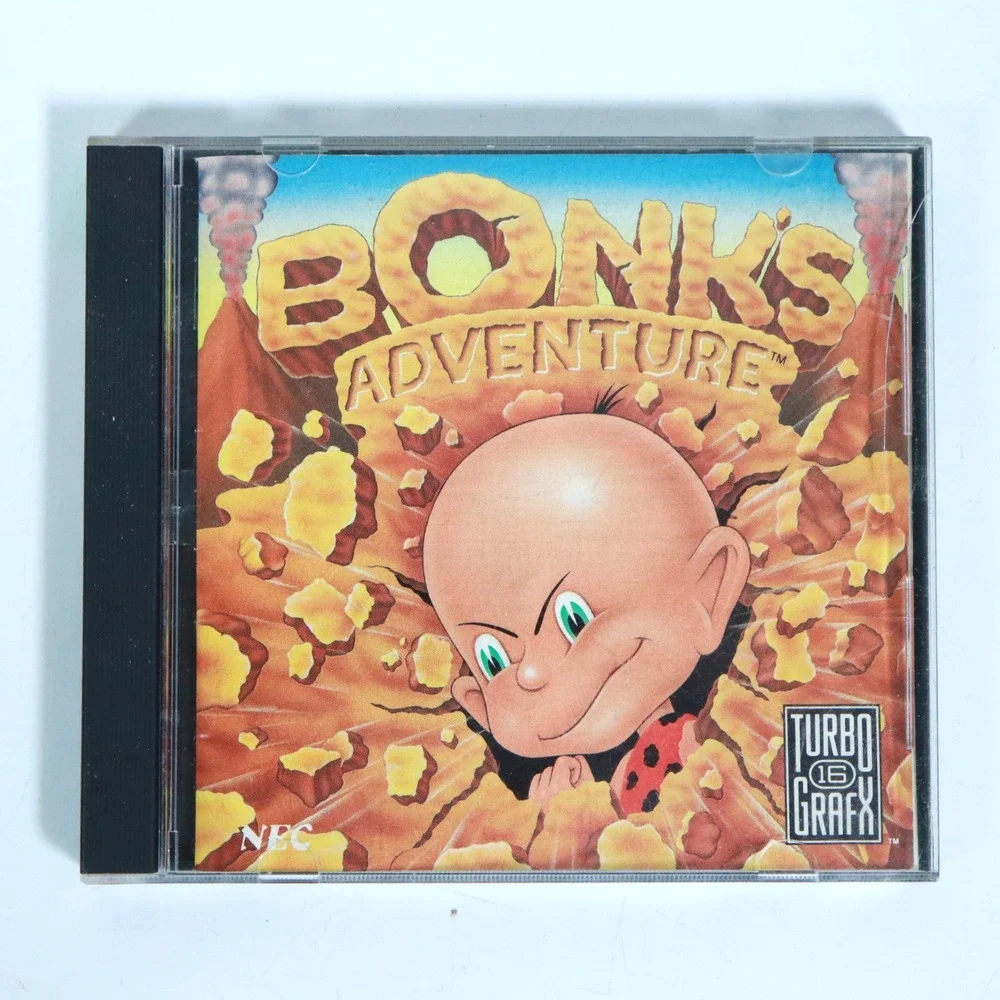 Bonk's Adventure 1990 TurboGrafx 16 Case, Manual, HuCard