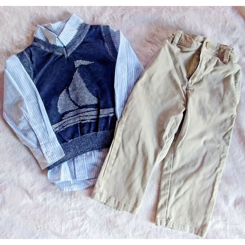 shirt pants vest 2T Special Edition toddler boy 3 piece Set baby outfit wear