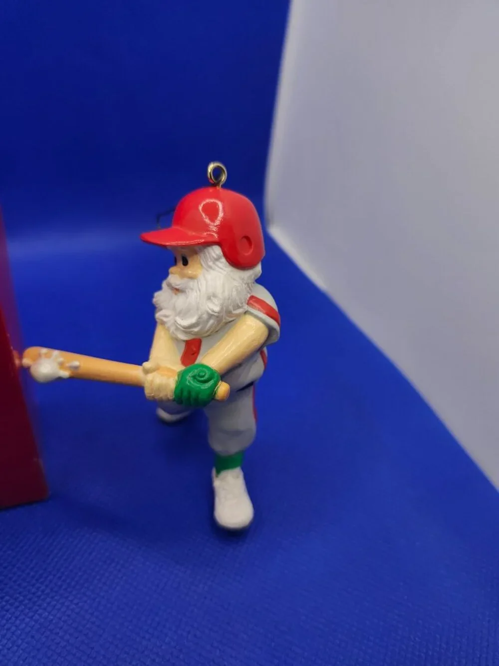 Vintage Hallmark Christmas Santa Ornament Here's The Pitch & Santa at Bat. 89/87