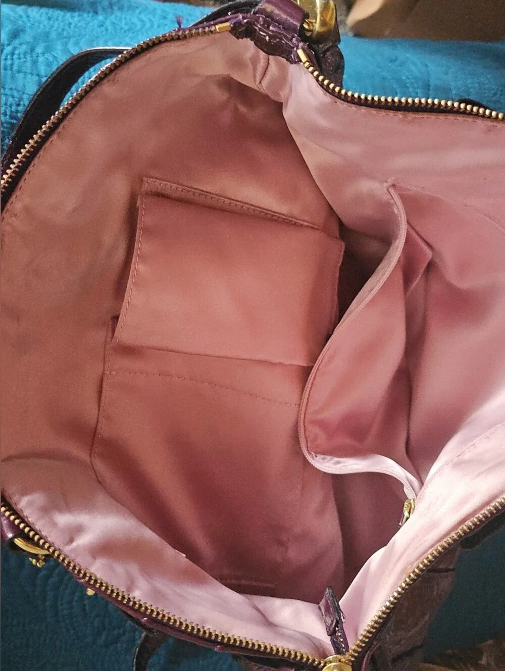 Coach plum quilted