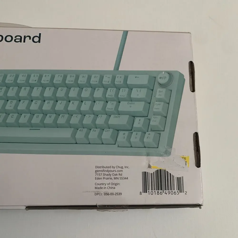 NORTH Compact Mechanical Keyboard 65% Wired Rainbow Lit Keyboard NEW