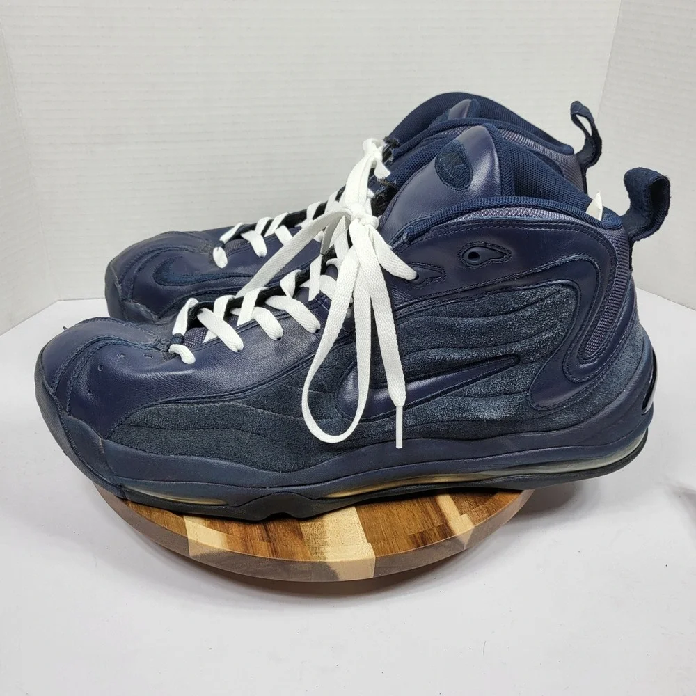 Nike Mens 15 Air Total Max‎ Uptempo Triple Obsidian Suede Attack Pack 366724-400