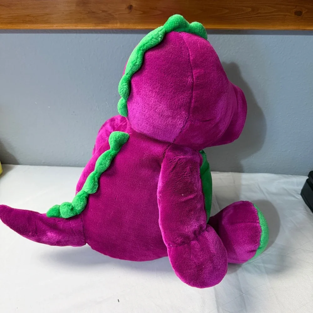 Vintage Barney The Dinosaur Plush Toy Stuffed Animal 1988 Purple‎ Green 20
