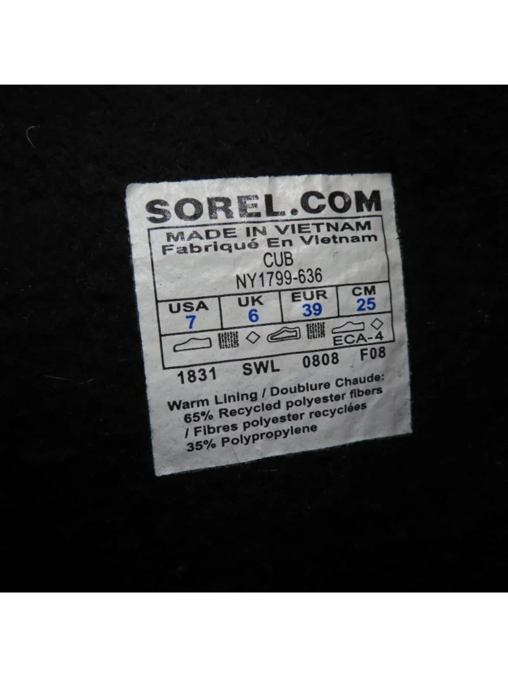 Sorel Womens 7 Cub NY1799-636 Pink Gray Floral Flower Felt Lined Winter Boots