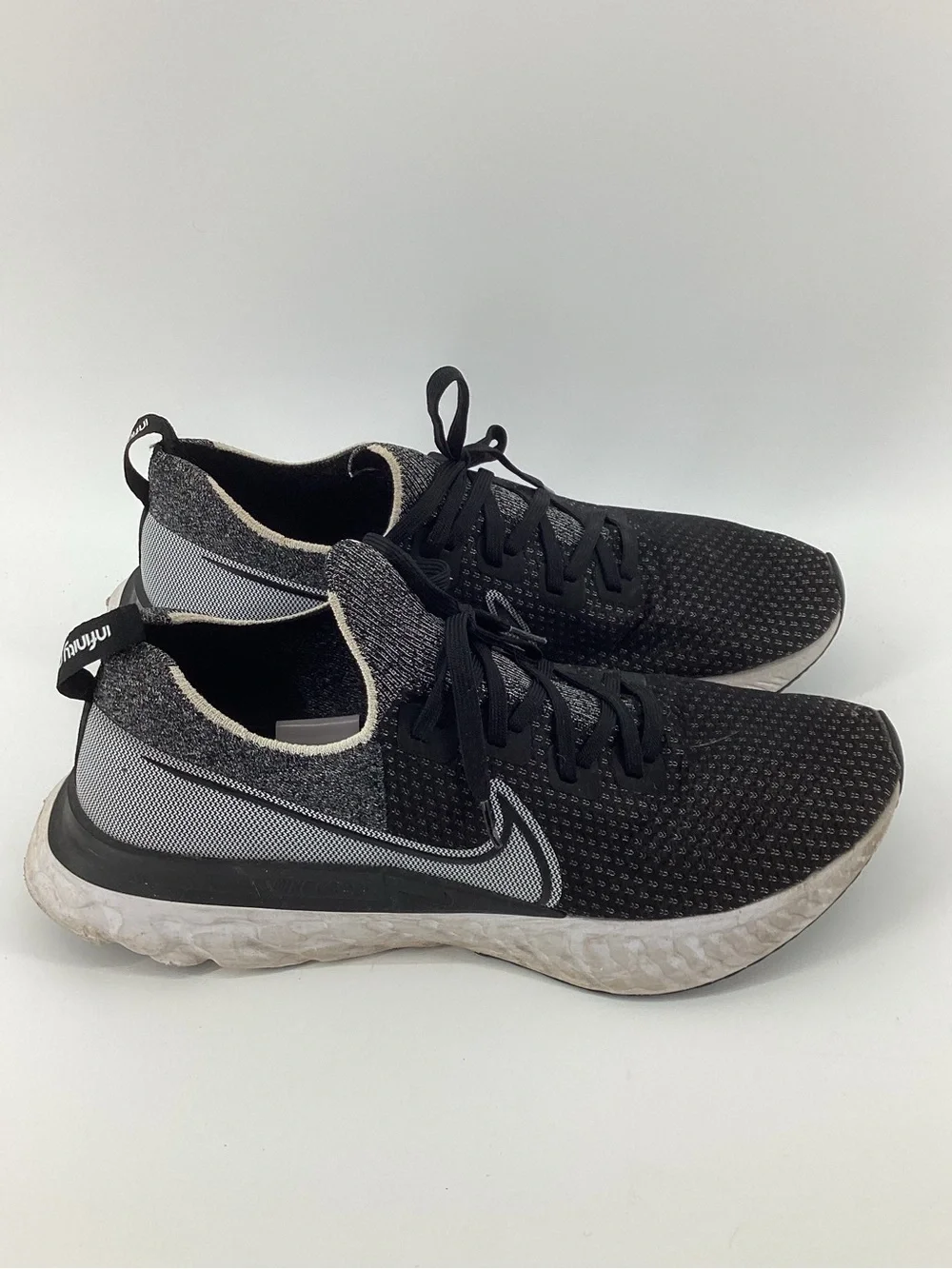 Nike Black & Gray Infinity React Knit Running Sneakers