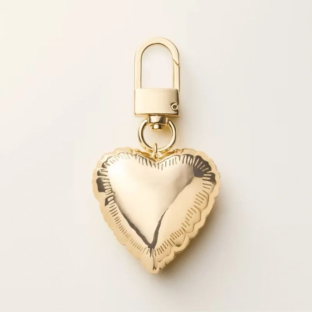 Mylar Balloon Heart Bag Charm Keychain - kate spade new york x Target Gold nwt