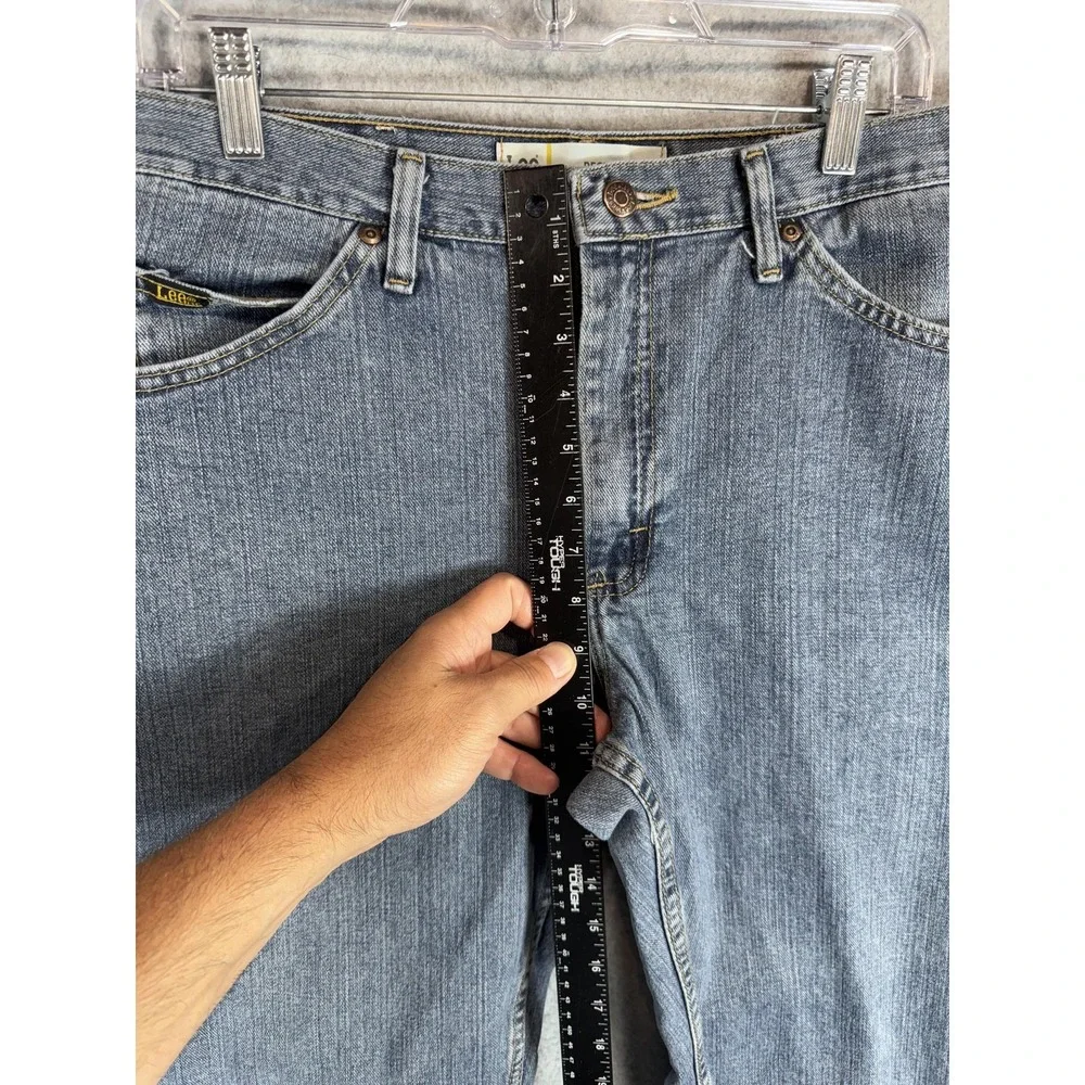 Lee Jeans Mens 38x29 Blue Regular Fit‎ Straight Leg Denim Classic Casual Pants