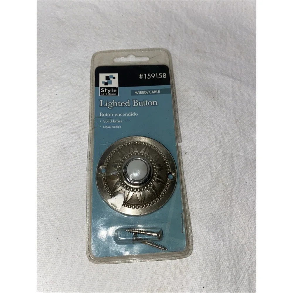 Lighted Button‎ For Door Bell With Solid Brass Cover