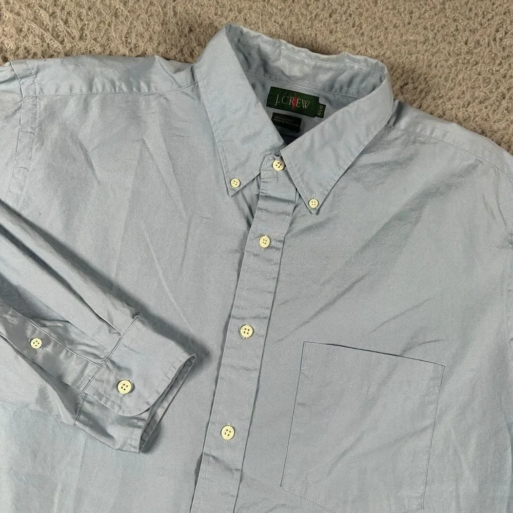 Vintage J Crew Mens Dress Shirt 16.5 Blue Oarsman Button Down‎ Chambray