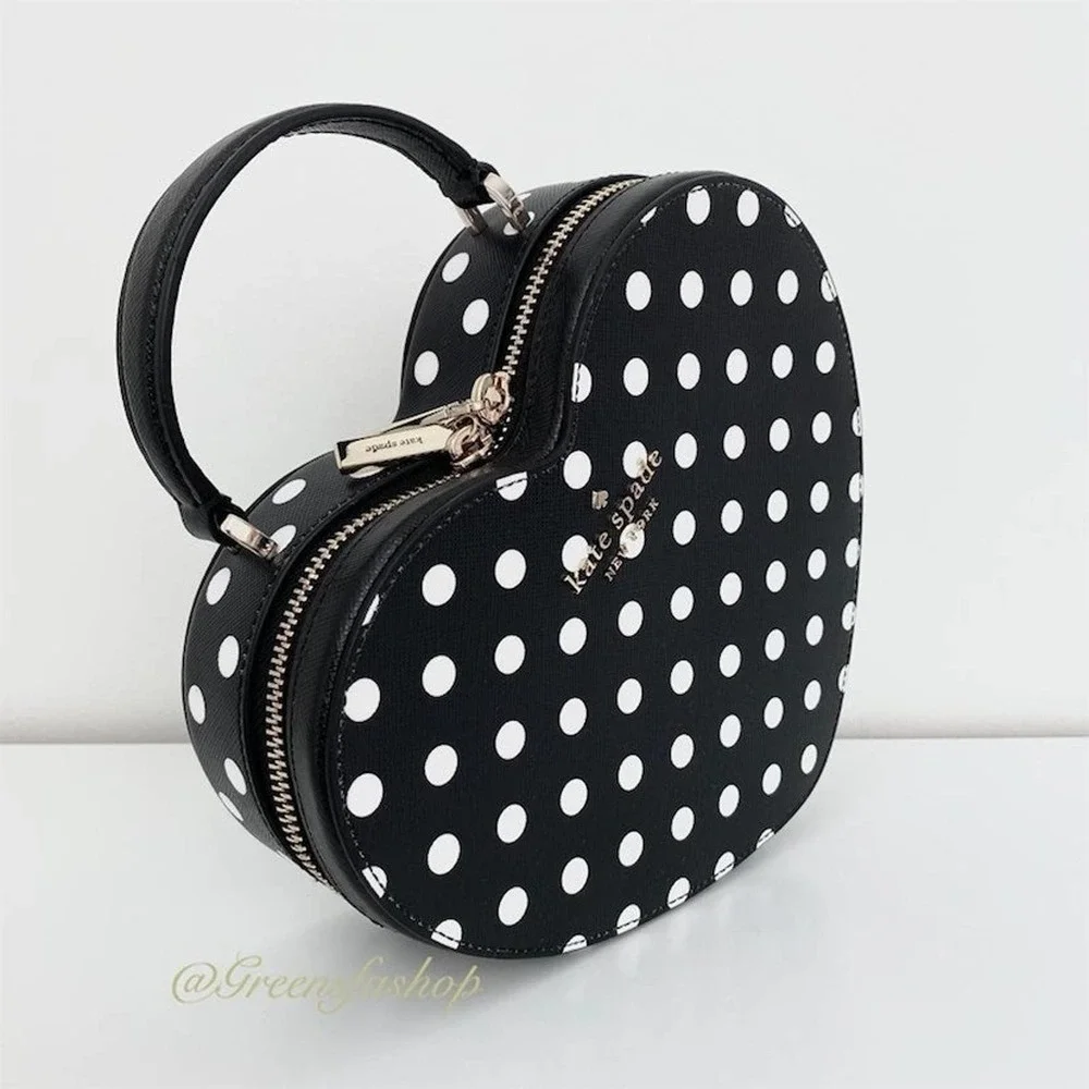 Kate Spade purse Love Shack Heart handbag crossbody in polka dots new
