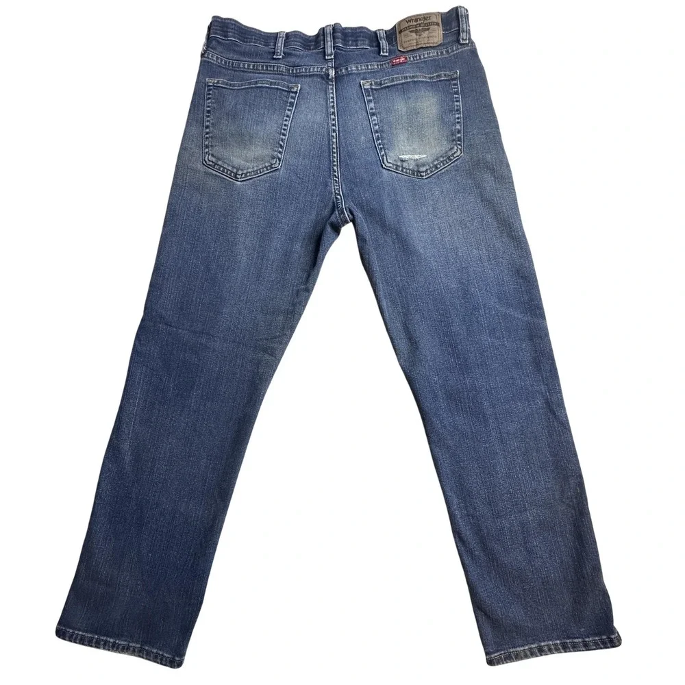 Wrangler Performance Series Straight Jeans Mens 34x30 (36x28) Blue Denim Stretch