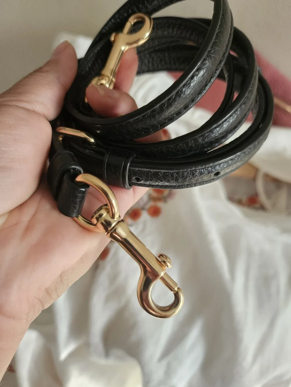 Coach black leather