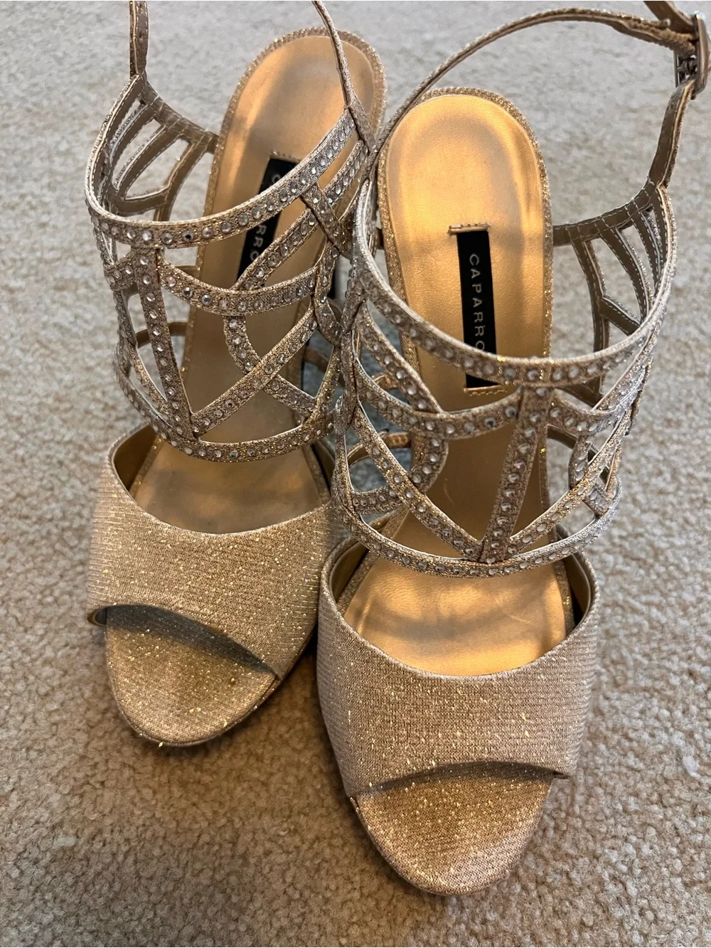 Caparros decorative strap heels