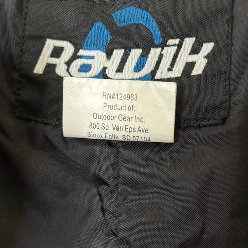 Rawik Kids Black Insulated Snow Bibs Overalls Size Large Winter Outdoor Warm