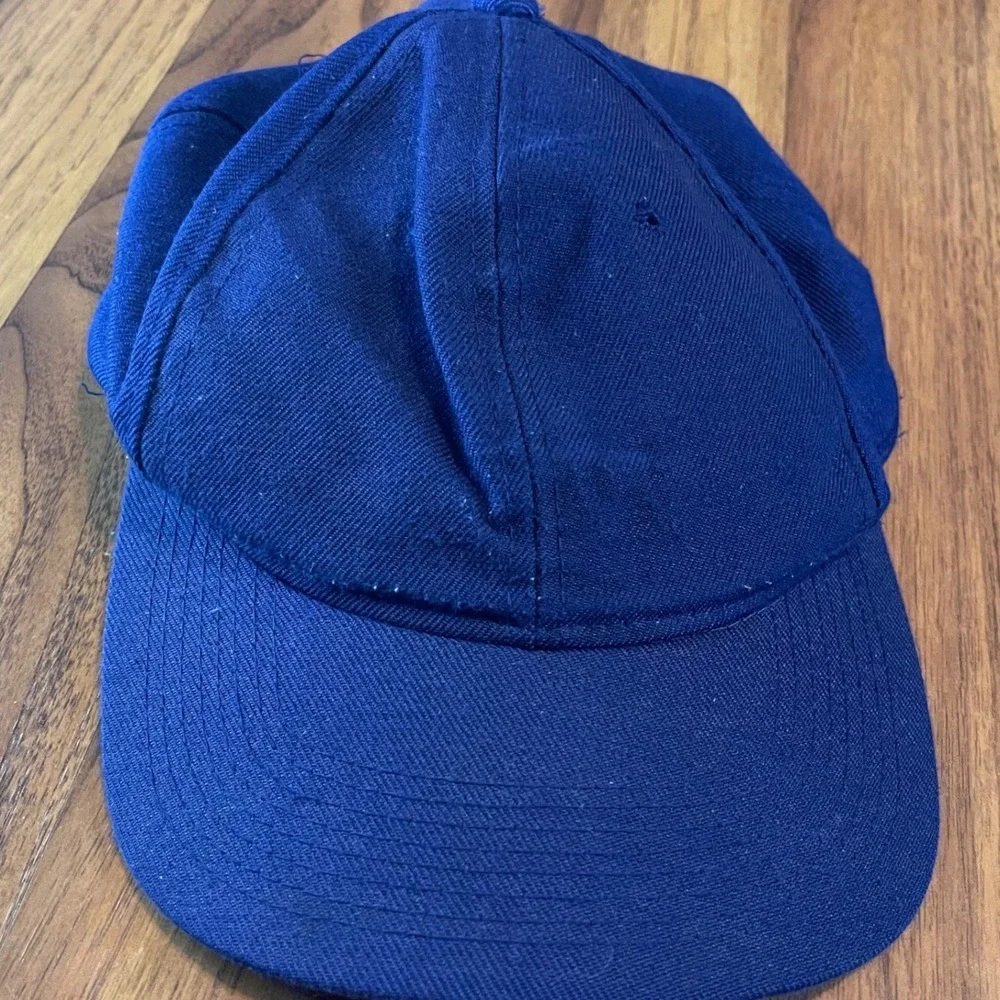 Vintage Blue Baseball Cap Mens OSFA Snapback Hat Distressed Cotton Twill Plain