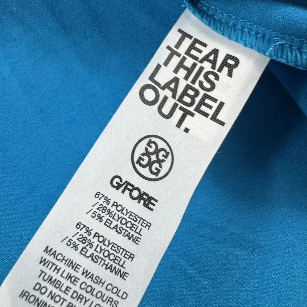 G/FORE Luxe Crewneck Mid Layer Golf Pullover Light Blue Size L NWT 125$