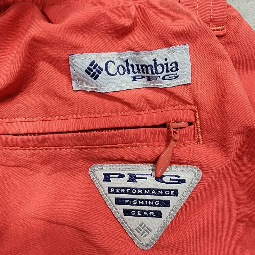 Columbia PFG Swim Trunks Mens 2XL Red‎ Omni-Shade Lined Fishing Shorts Quick Dry