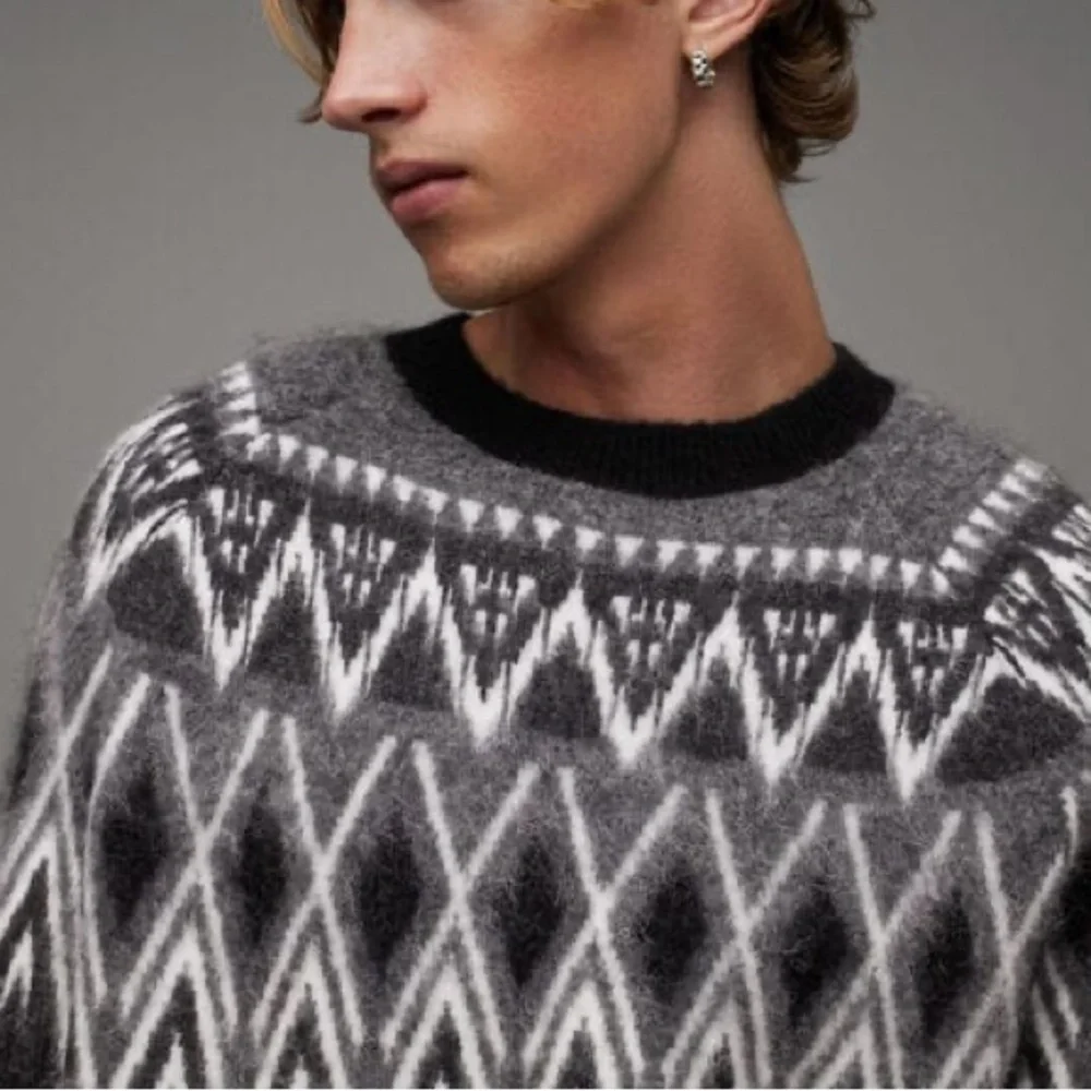 ALL SAINTS Wool Ace Fair Isle Oversized Sweater