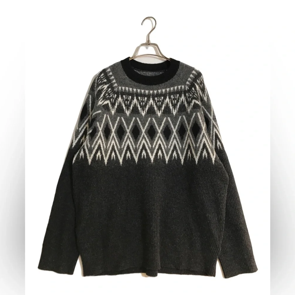 ALL SAINTS Wool Ace Fair Isle Oversized Sweater