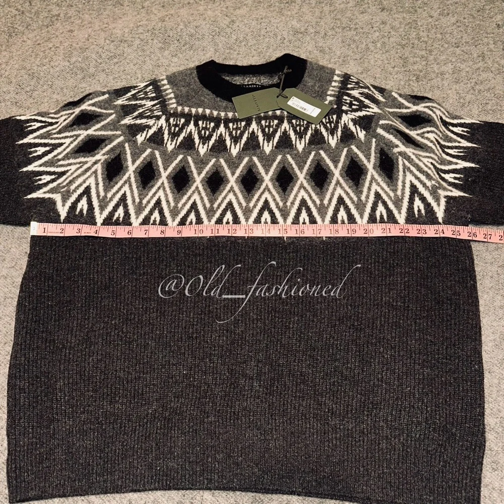 ALL SAINTS Wool Ace Fair Isle Oversized Sweater