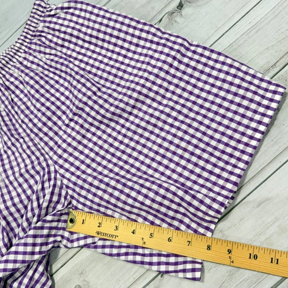 Ralph Lauren Purple Label‎ Swim Trunks Shorts Mens L Purple Check Bathing Suit