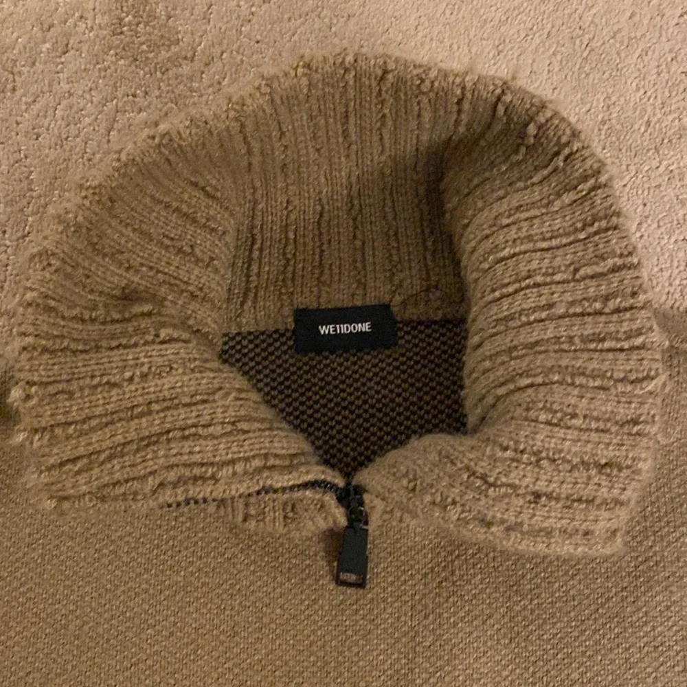 WE11DONE SQUARE LOGO PILE KNIT‎ JUMPER SWEATER