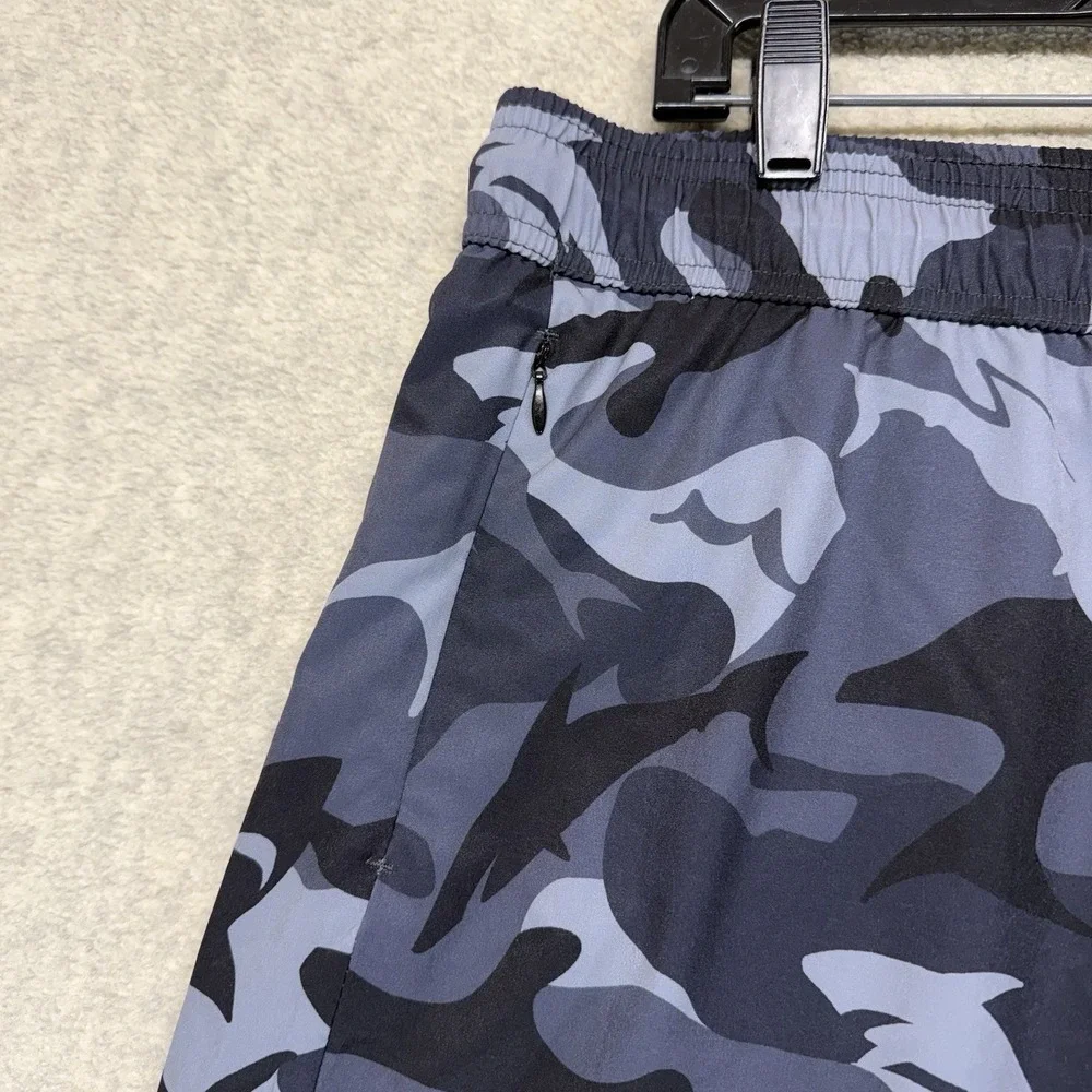 Maamgic‎ Mens Swim Trunks Lot of 2 XXL Lined Black Print Gray Camo Shorts