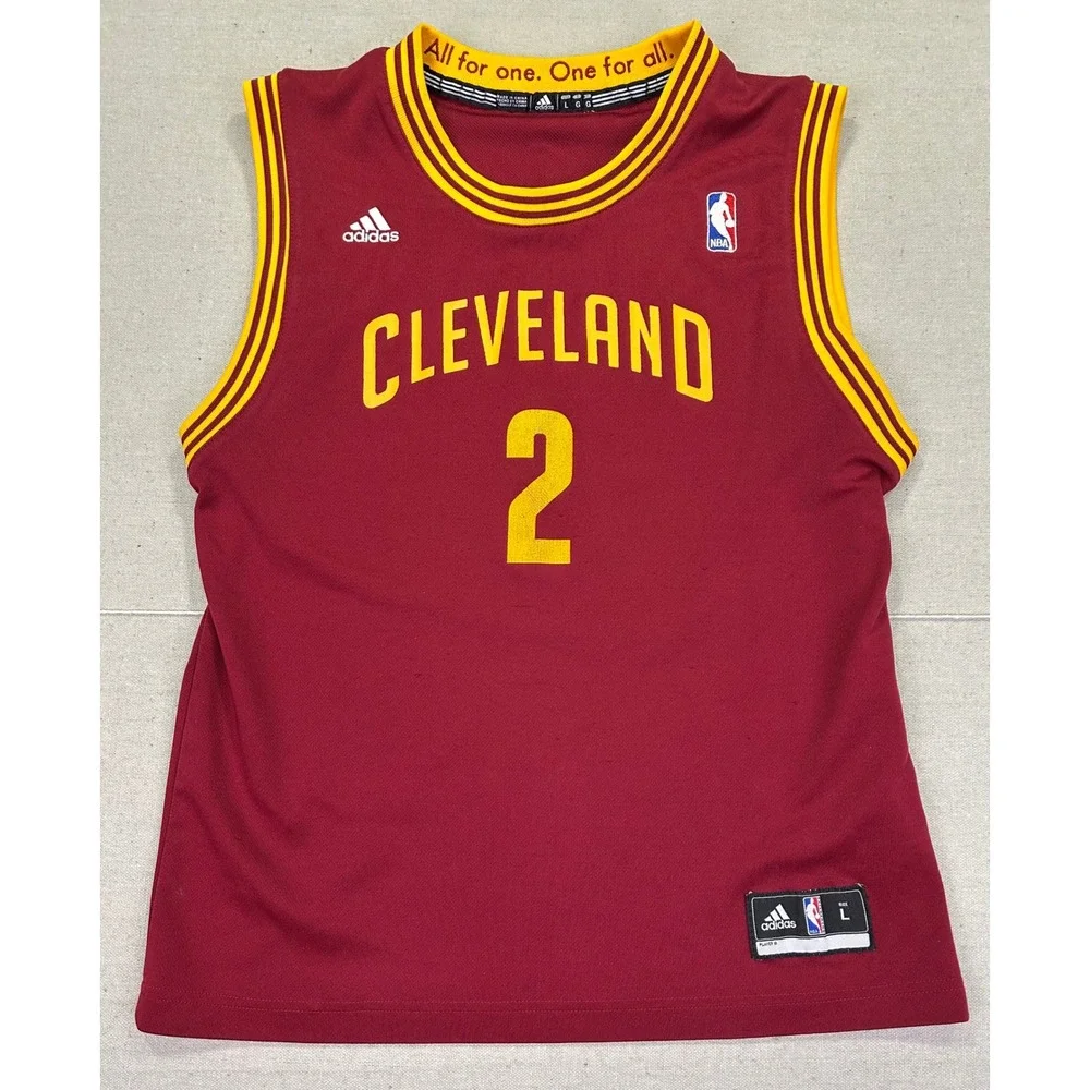 Adidas Cleveland Cavaliers Kyrie Irving 2 Jersey Maroon Gold‎ Kids Large NBA