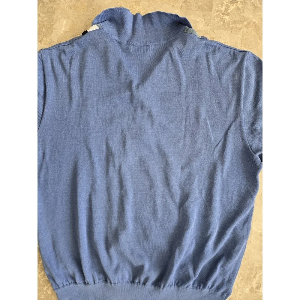Vintage St.Croix Knits Polo Sweater Shirt Geometric Mens Large Made In USA‎