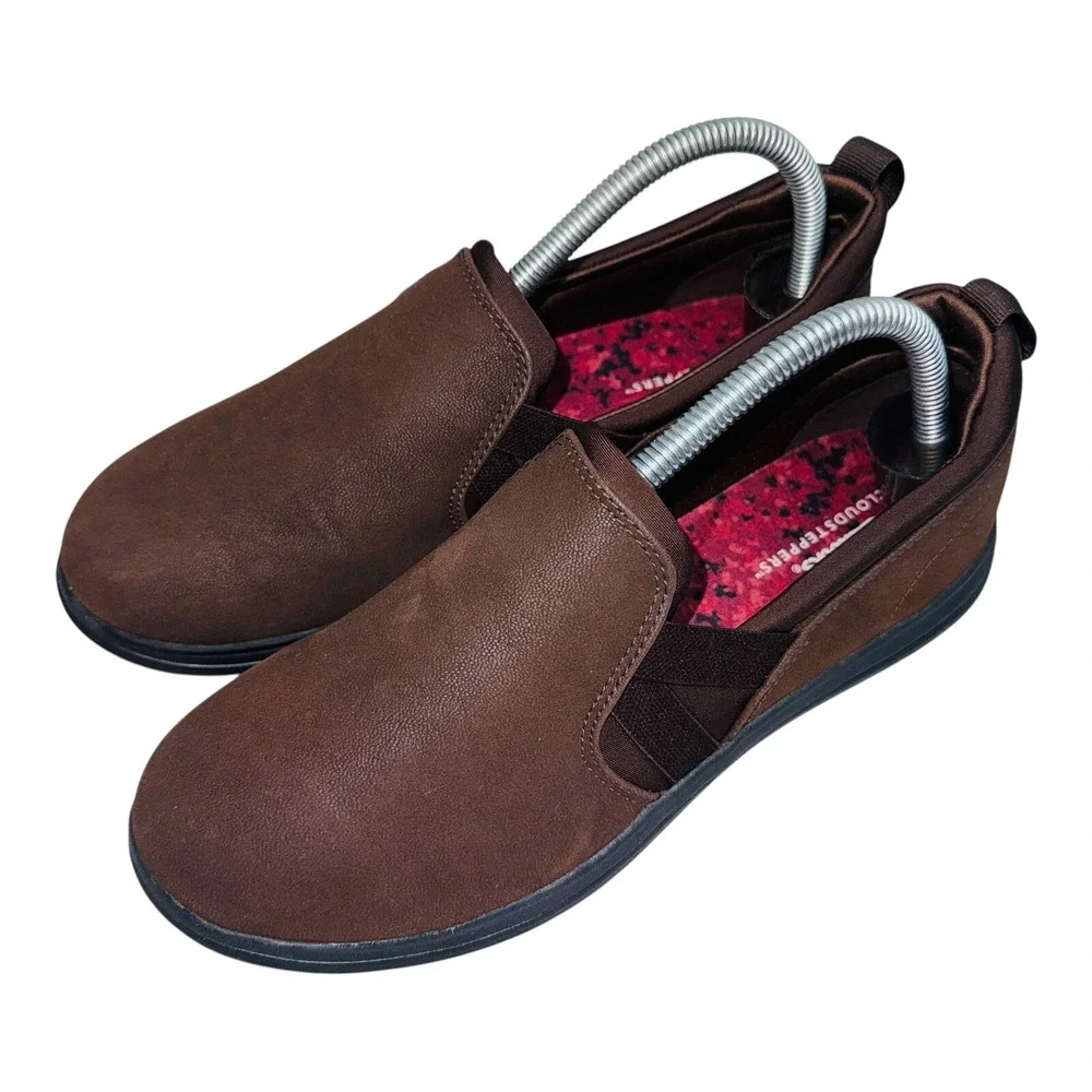 Clarks Cloudsteppers Breeze Bali Women's Size 8 Shoes Brown Slip On Sneakers
