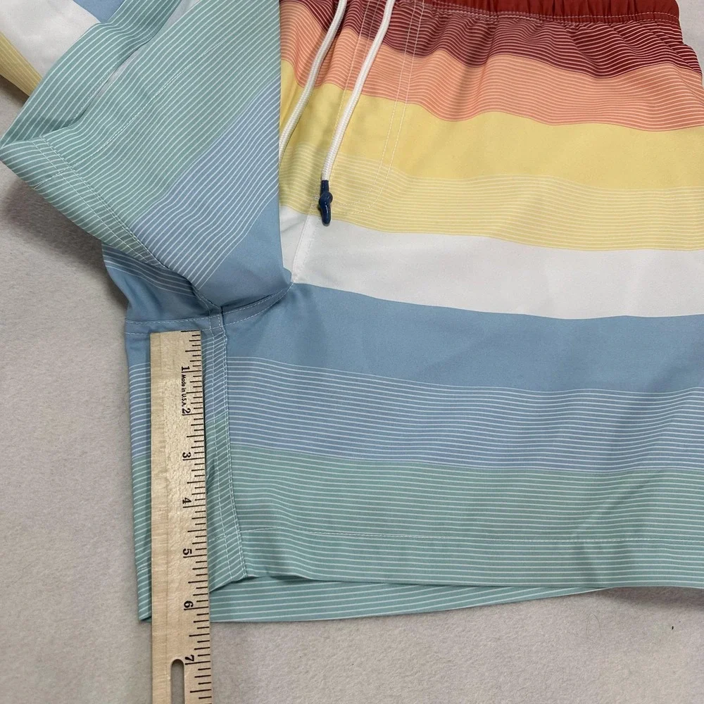 Southern‎ Tide Swim Trunks Men's 2XL Board Shorts Rainbow Stripe Beach Summer
