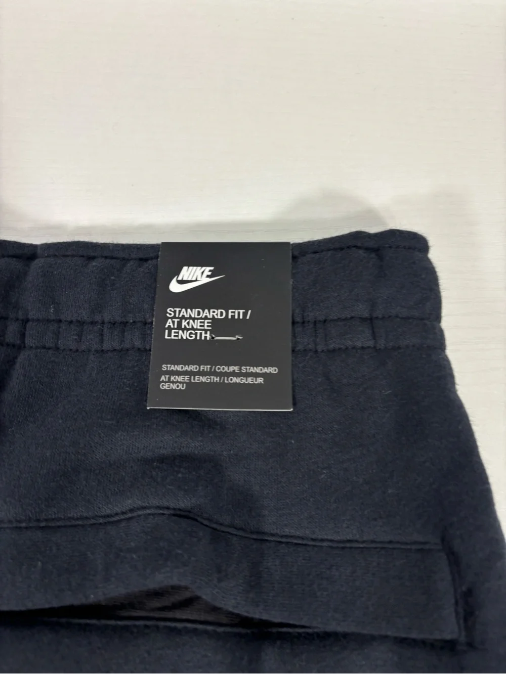 NWT Nike Just Do It Fleece Shorts Mens Black Swoosh Graphic Medium