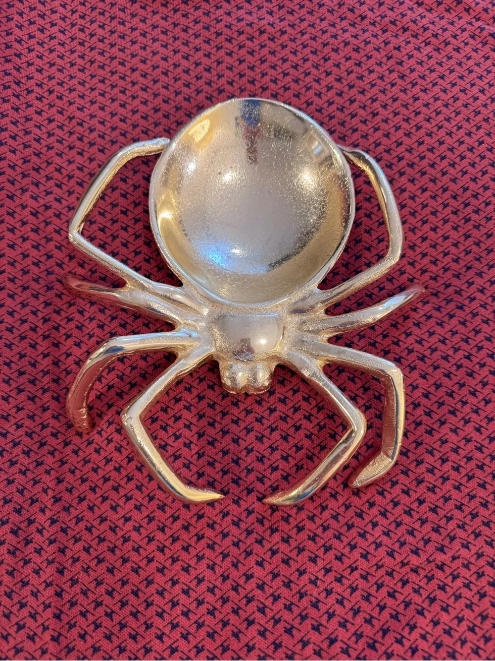 Halloween spider decor striking gold