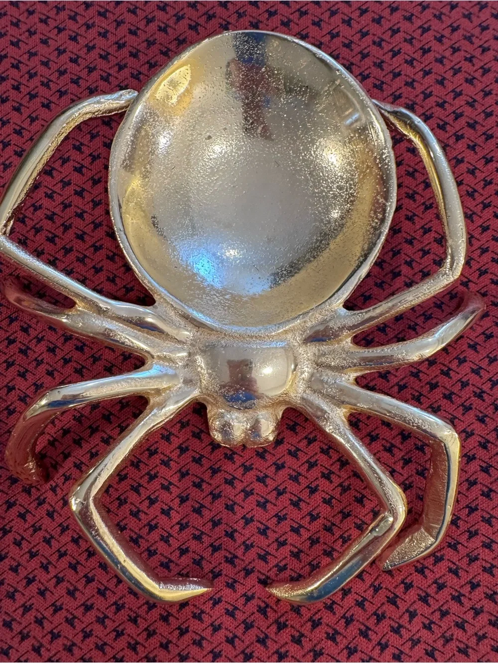 Halloween spider decor striking gold