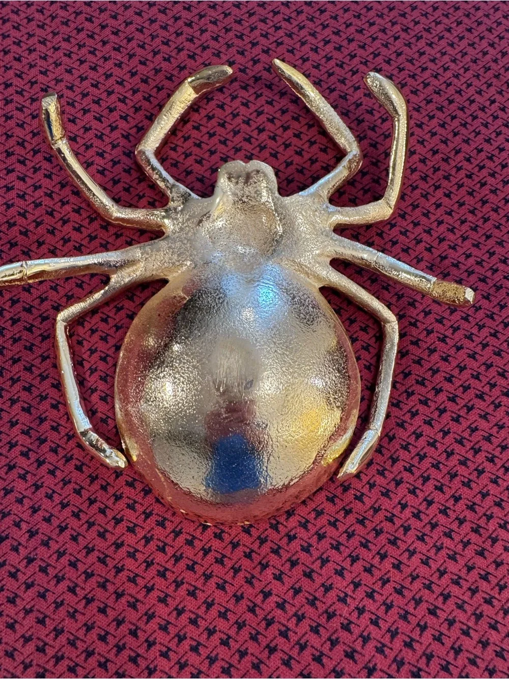 Halloween spider decor striking gold