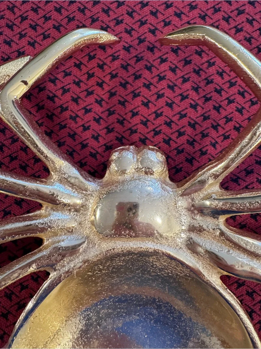 Halloween spider decor striking gold