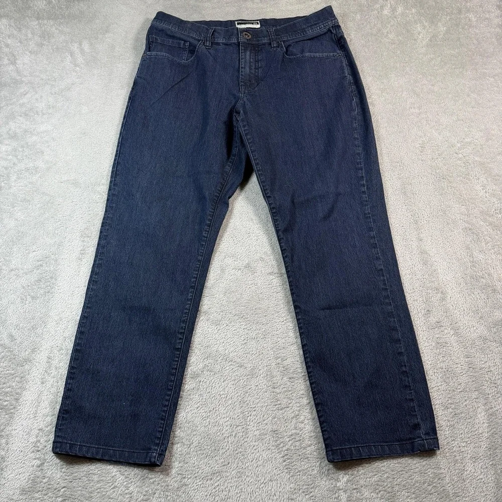 Travis Mathew Jeans‎ Mens 32x27 Blue Dark Wash Straight Leg Stretch Denim Casual