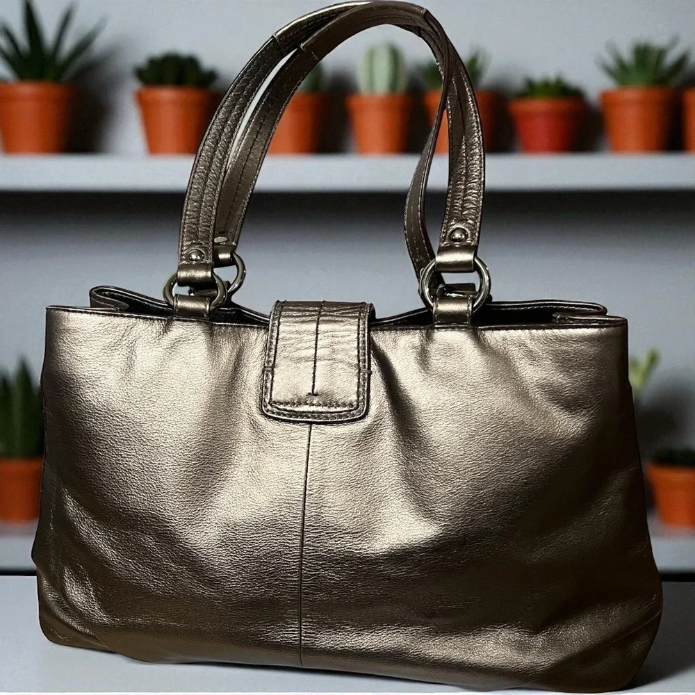 Coach metallic bronze