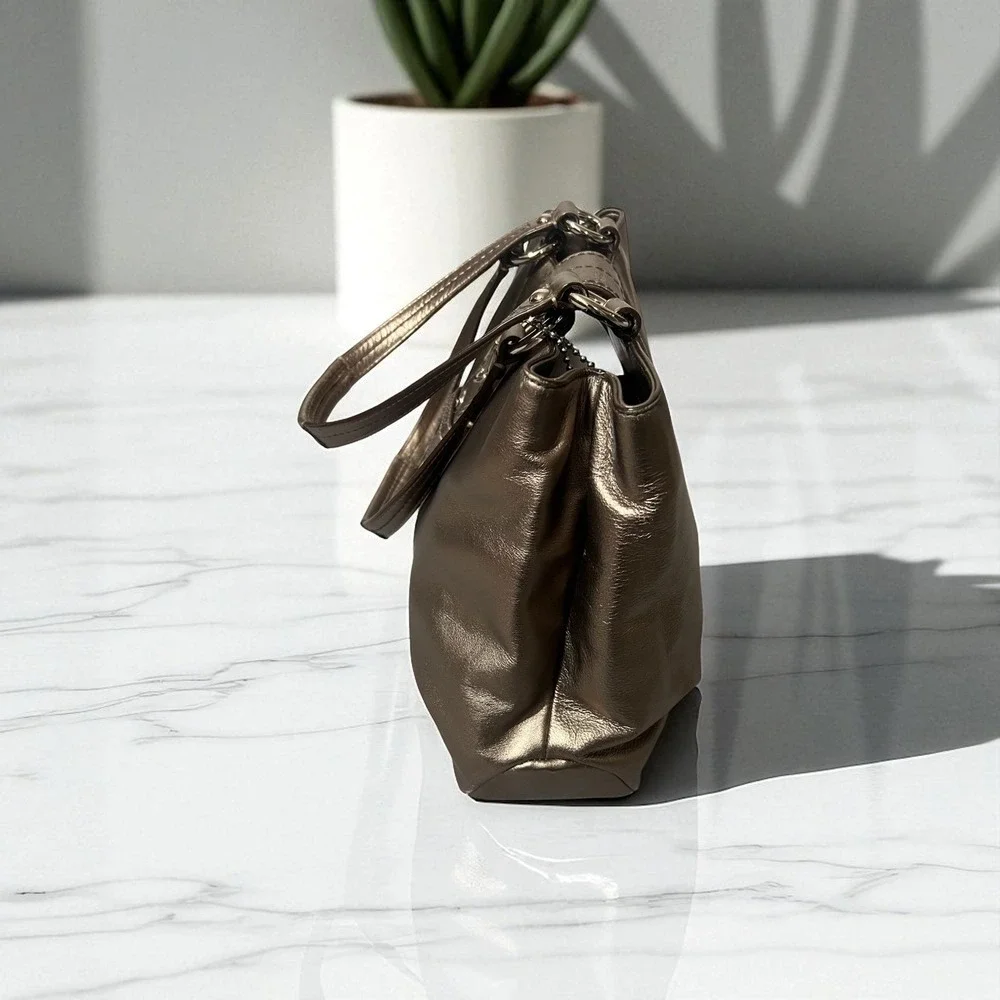 Coach metallic bronze