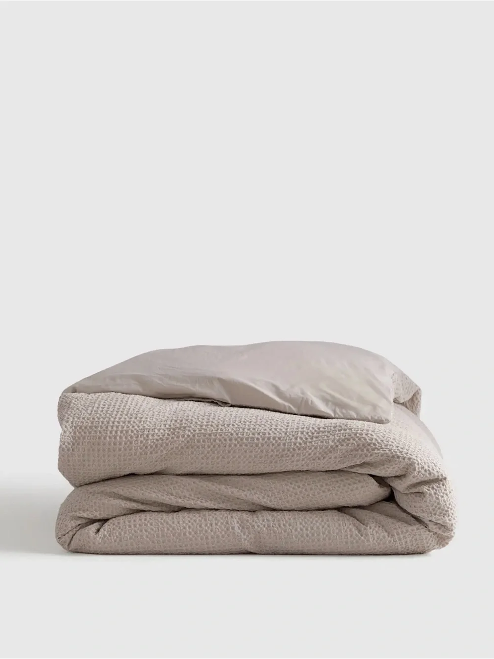 Quince NWOT Organic luxe Honeycomb Duvet Cover in Sand 791