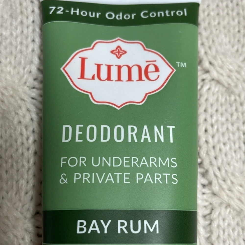 NWT Lume Bay Rum Deodorant 3oz Discontinued underarms/private parts/whole body