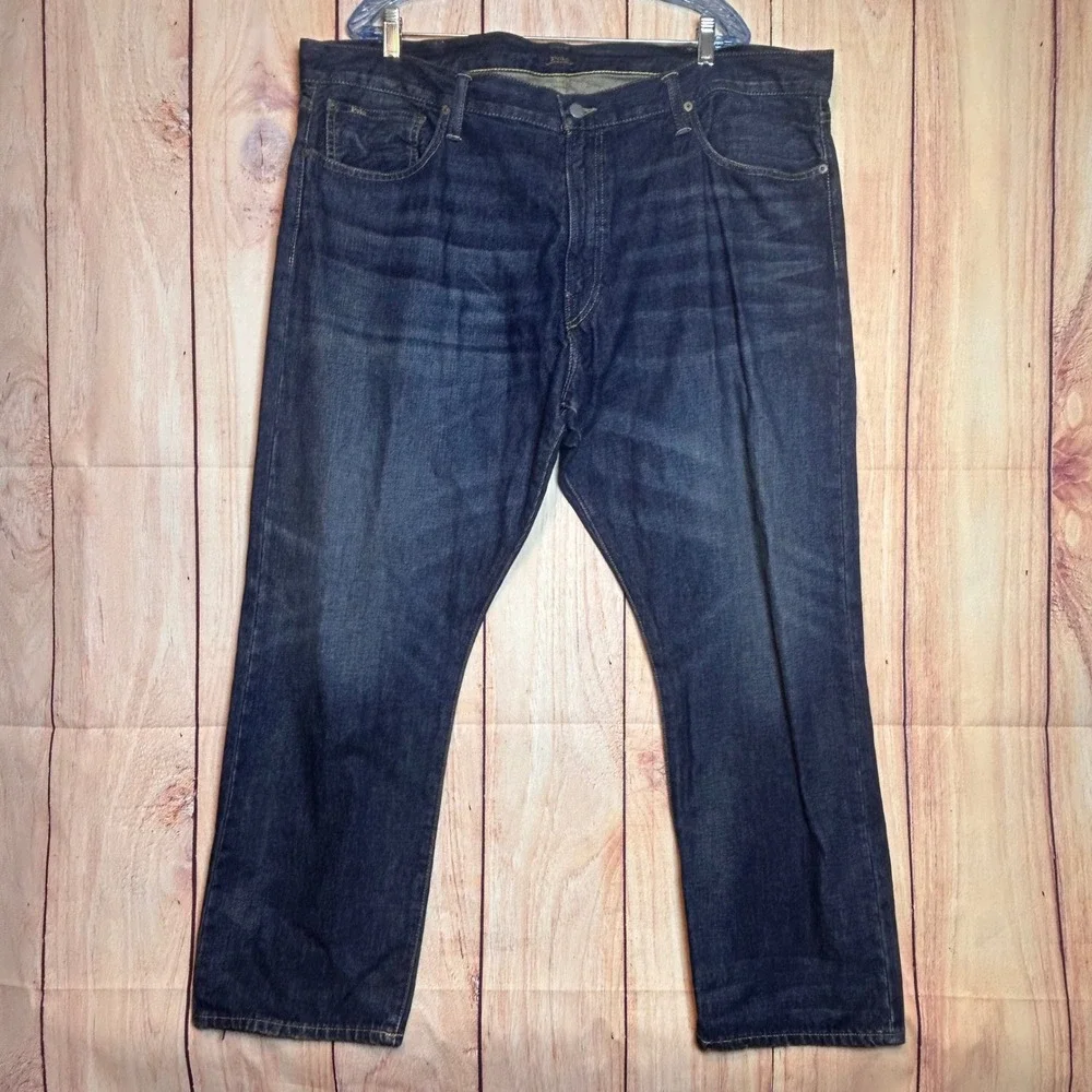 Polo‎ Ralph Lauren Jeans Mens 42x30 Blue Hampton Relaxed Straight Classic Denim