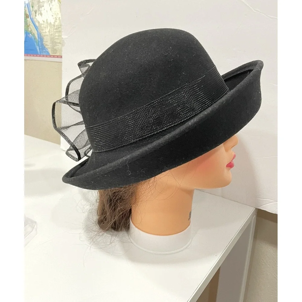 Mr John Signature Series Womens 100% Wool/Laine Brim Felt Hat Size 22,3/4